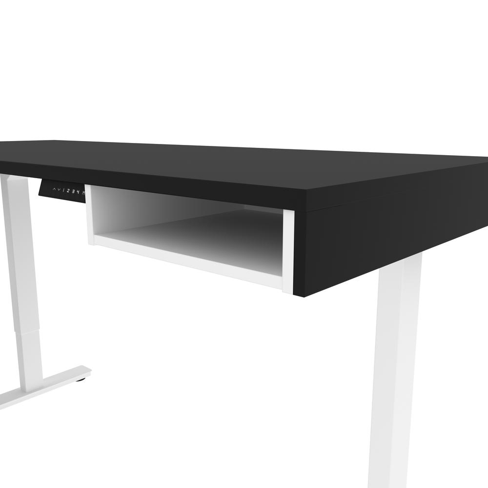 Bestar Viva 72W L-Shaped Standing Desk , Black & White. Picture 13