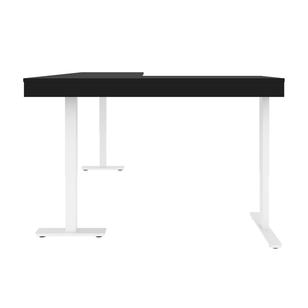 Bestar Viva 72W L-Shaped Standing Desk , Black & White. Picture 2