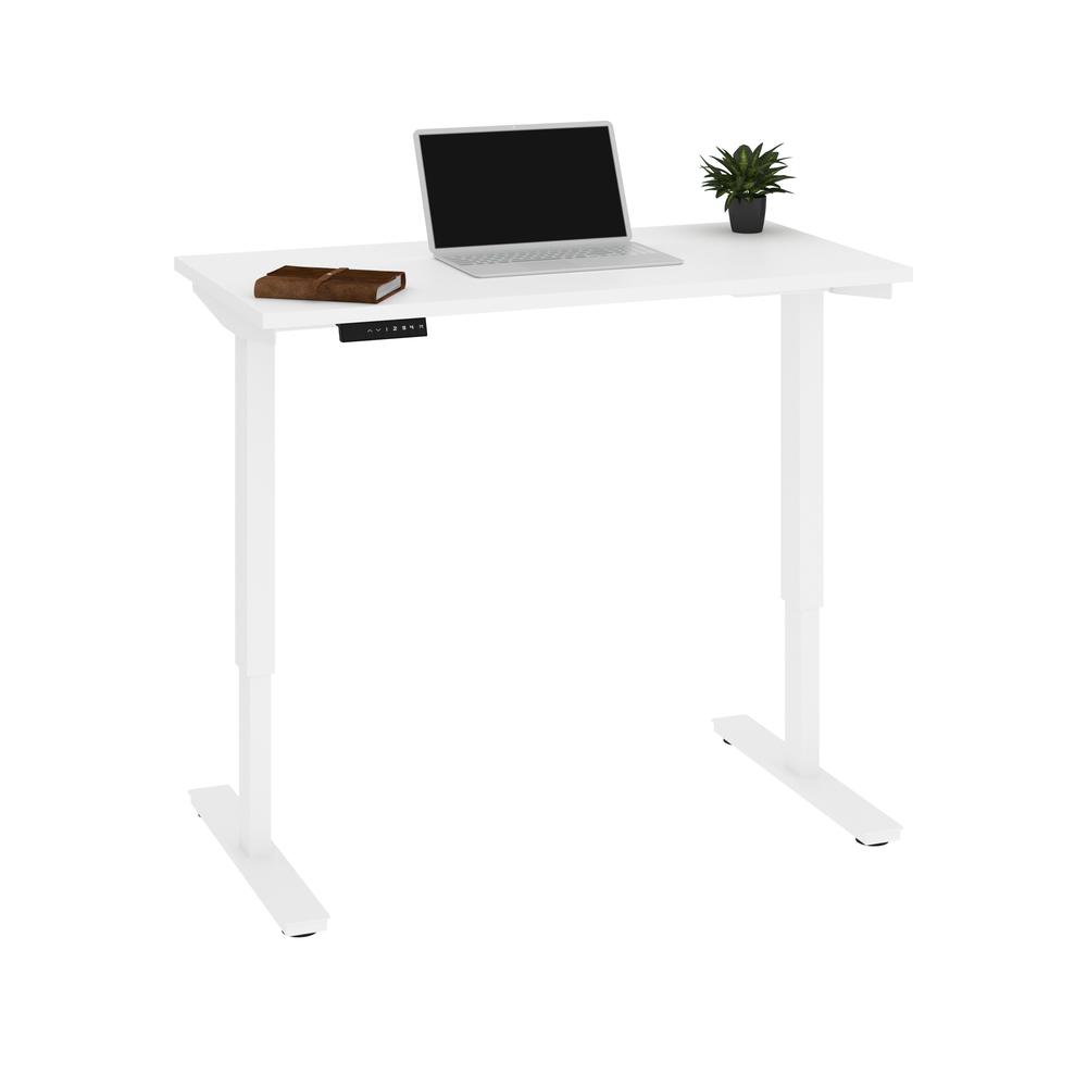 Bestar Viva 48W x 24D Electric Standing Desk , White. Picture 2
