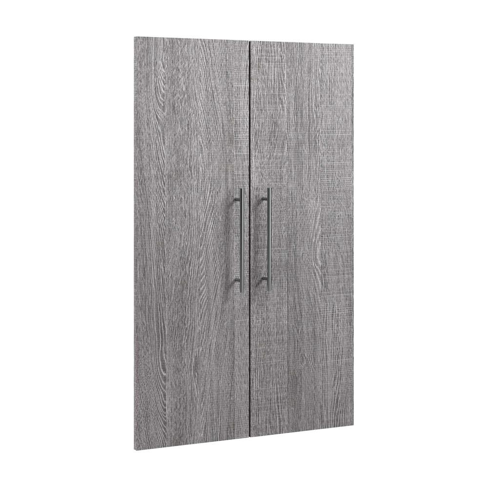 2 Door Set for Nebula Closet Organizer in Bark Gray. Picture 1