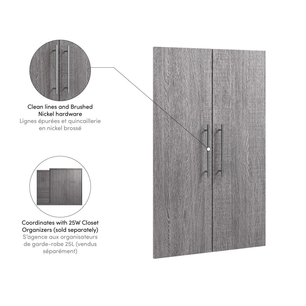 2 Door Set for Nebula Closet Organizer in Bark Gray. Picture 3