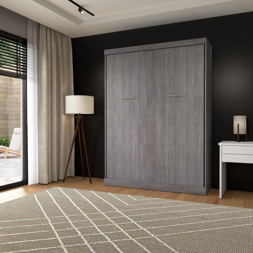 Nebula 65W Queen Murphy Bed in Bark Gray. Picture 16