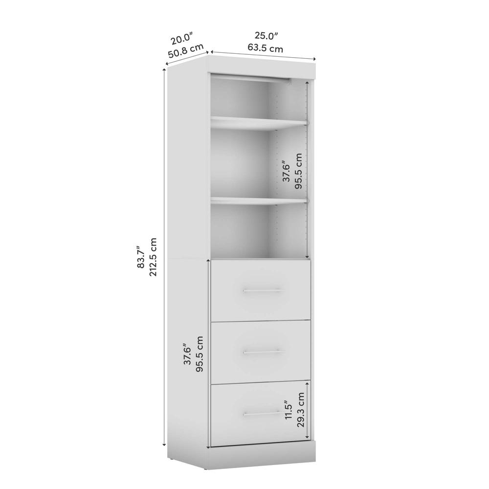 Closet Organizer with Drawers in White. Picture 8
