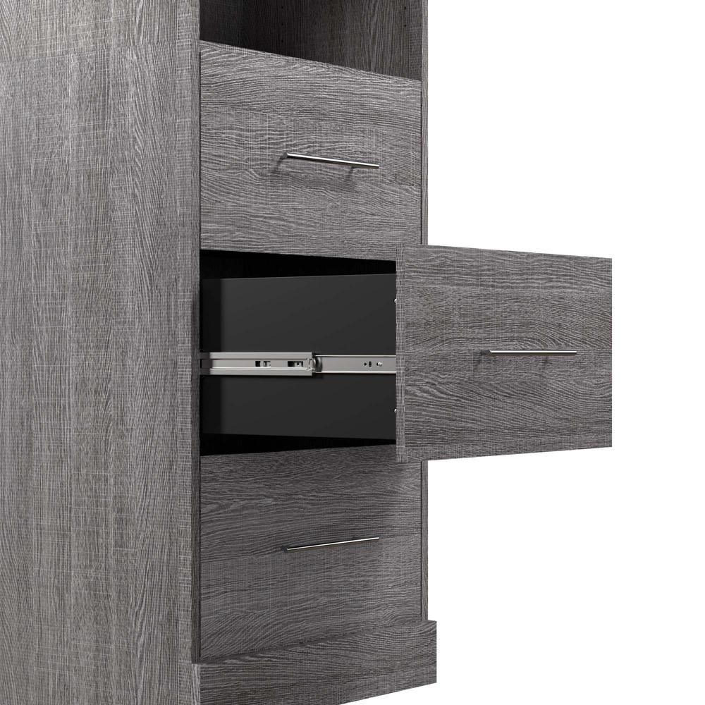 Closet Organizer with Drawers in Bark Gray. Picture 5