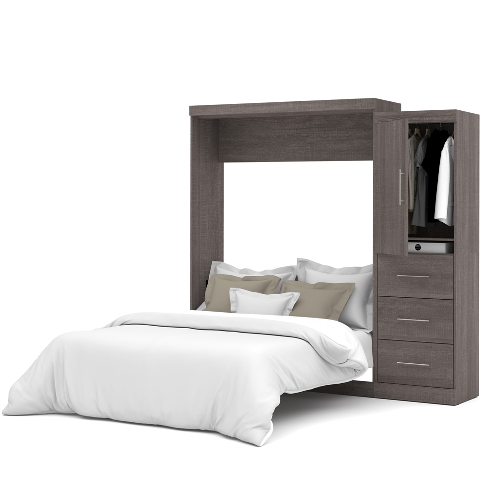 Nebula 90" Queen Wall bed kit in Bark Gray. Picture 1