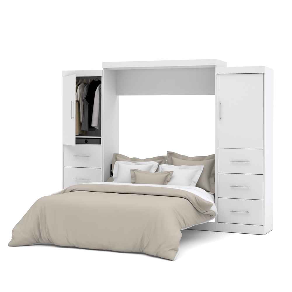 Nebula 115" Queen Wall bed kit in White. Picture 1