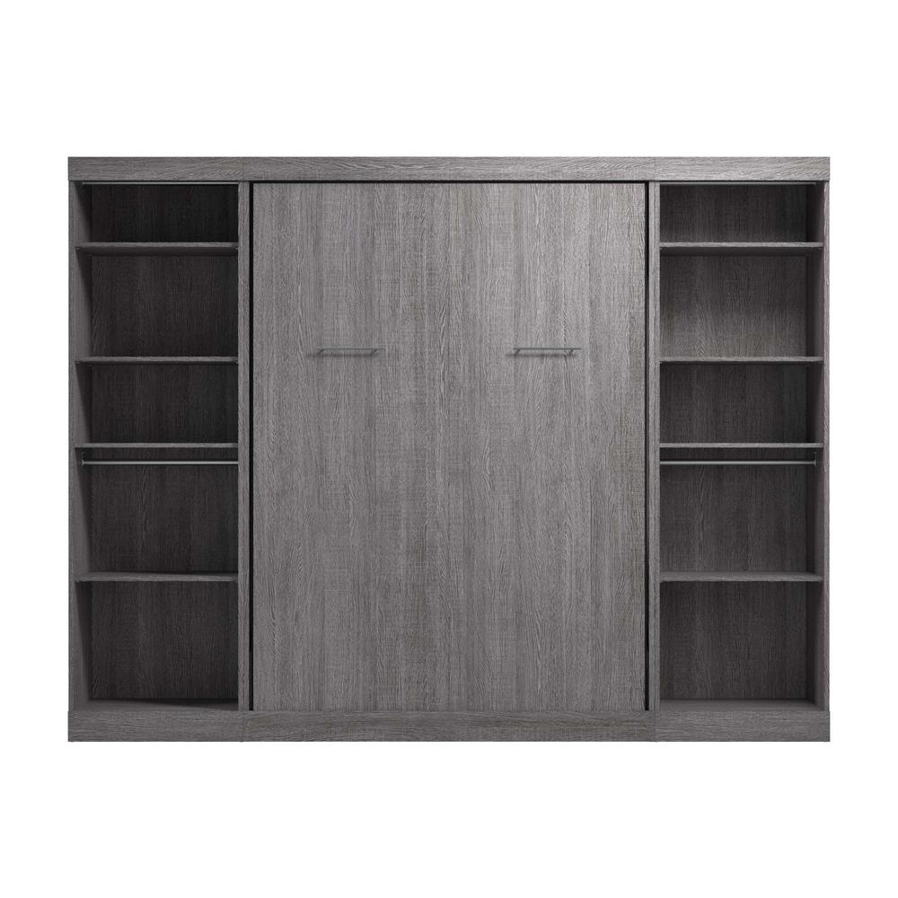 Full Murphy Bed and 2 Closet Organizers in Bark Gray. Picture 2