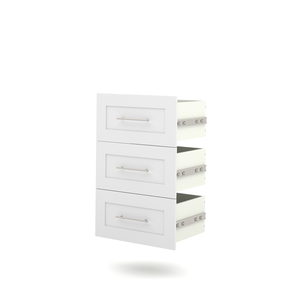Pur 3-Drawer set for 25" storage unit in White. Picture 1