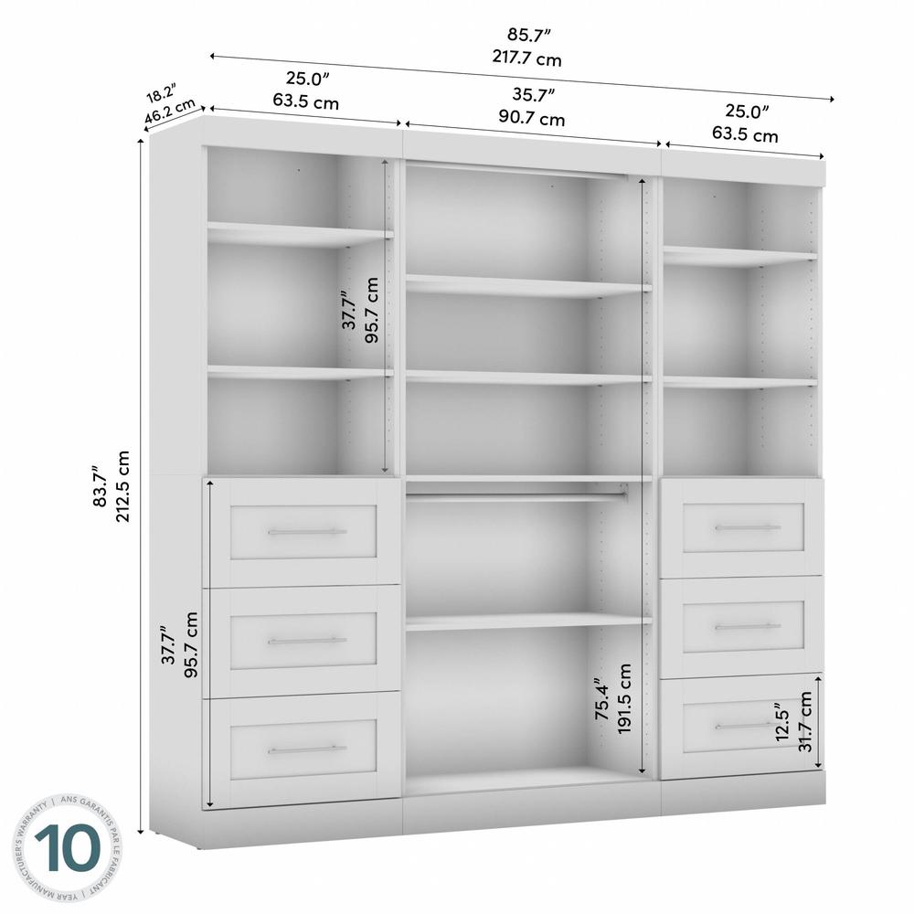 Pur 86" Storage kit in White. Picture 6