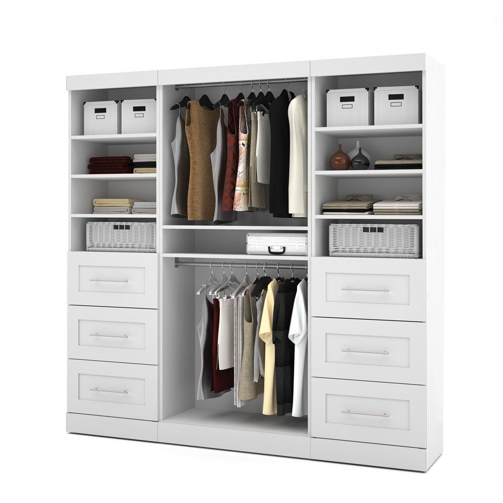 Pur 86" Storage kit in White. The main picture.