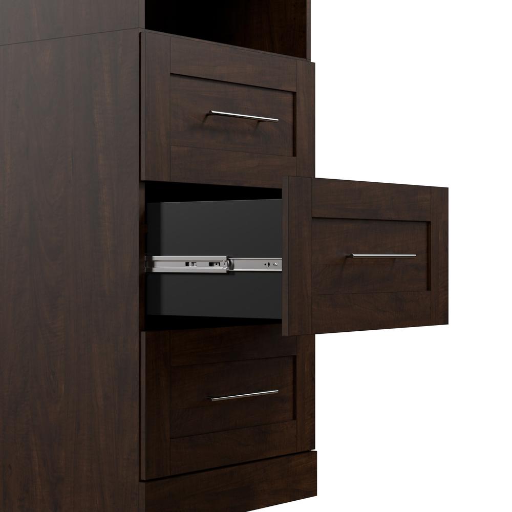 Pur 25" storage unit with 3-drawer set in Chocolate. Picture 7