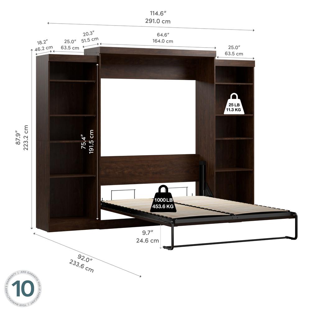 Queen Murphy Bed and 2 Shelving Units (115W). Picture 6