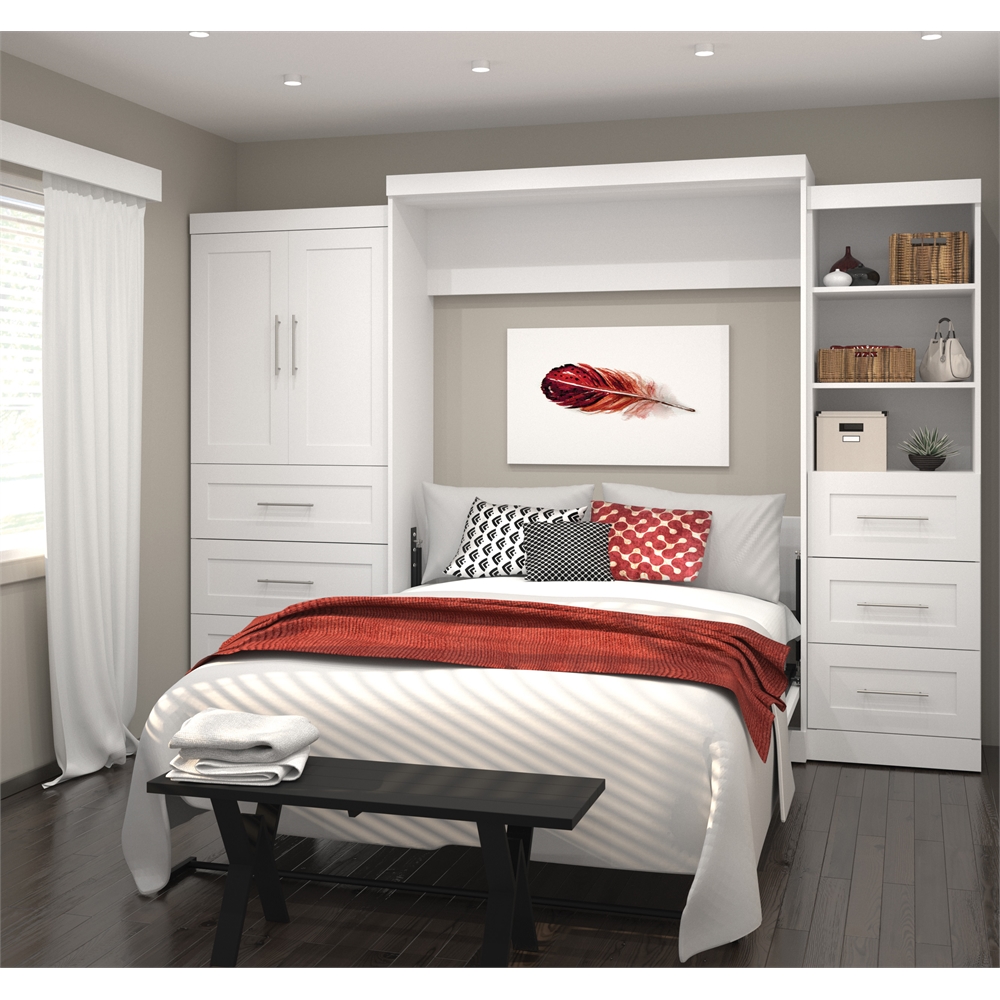 Pur 126" Queen Wall bed kit in White. Picture 2