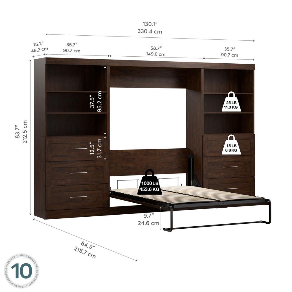 Pur 131" Full Wall bed kit in Chocolate. Picture 6