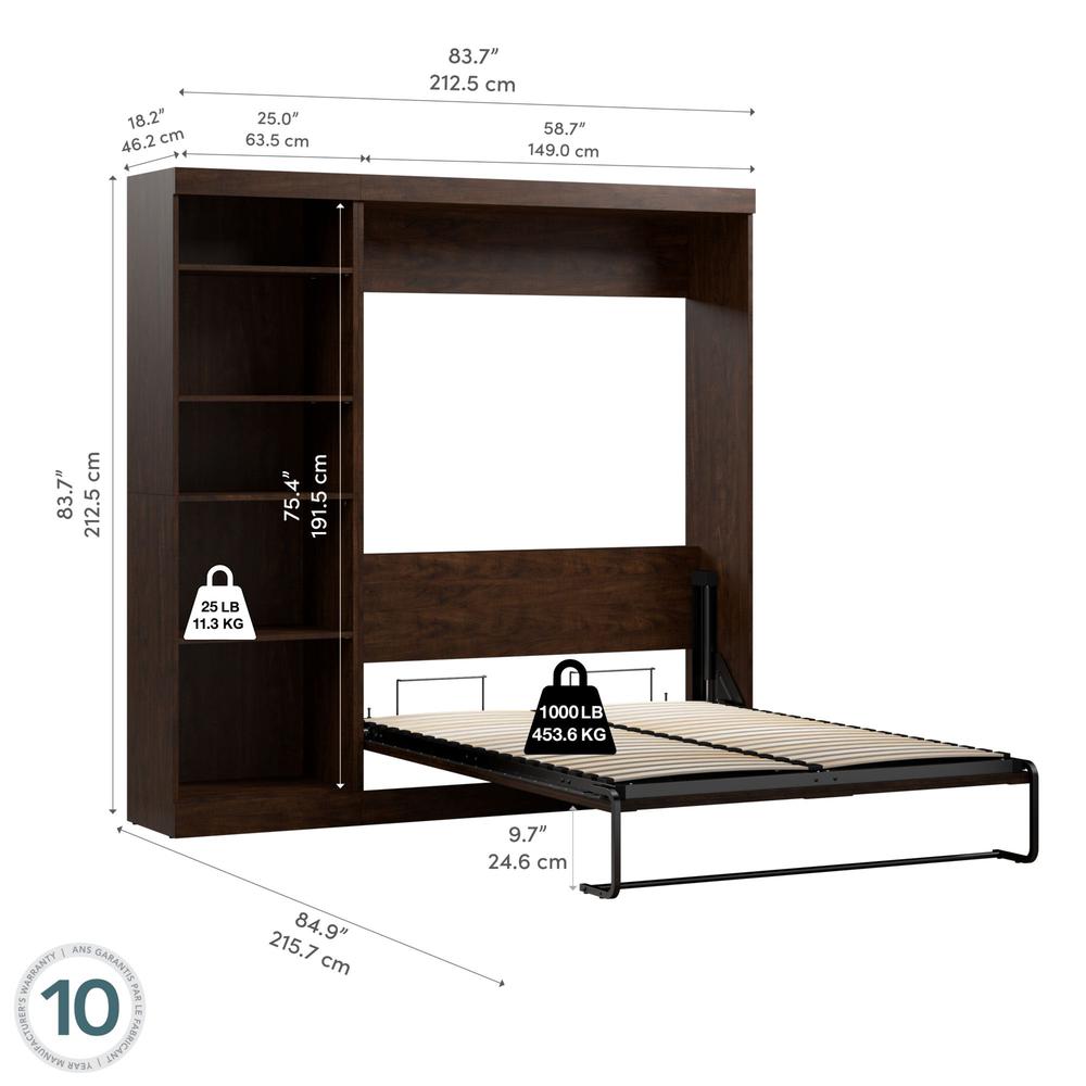 Pur 84" Full Wall bed kit in Chocolate. Picture 10