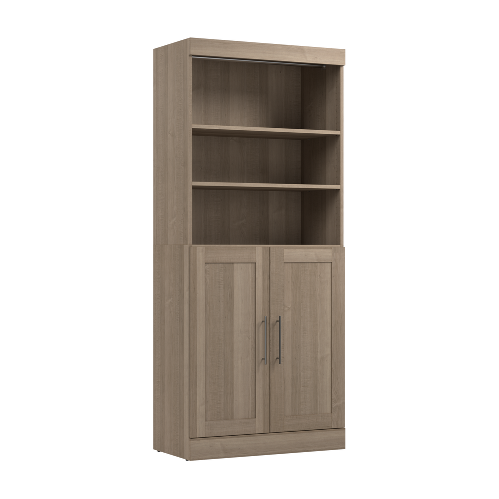 Pur 36W Closet Organizer with Doors in Ash Gray. Picture 1