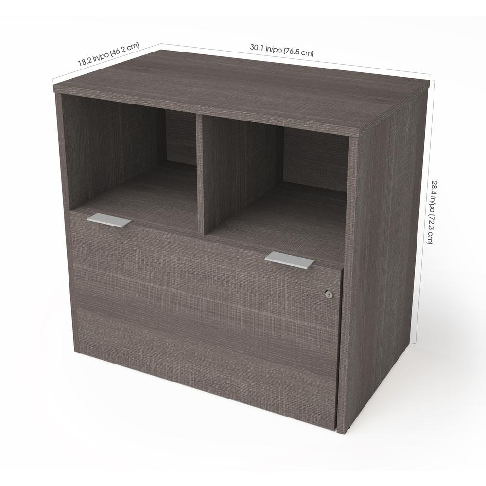 i3 Plus One Drawer Lateral File in Bark Gray. Picture 2