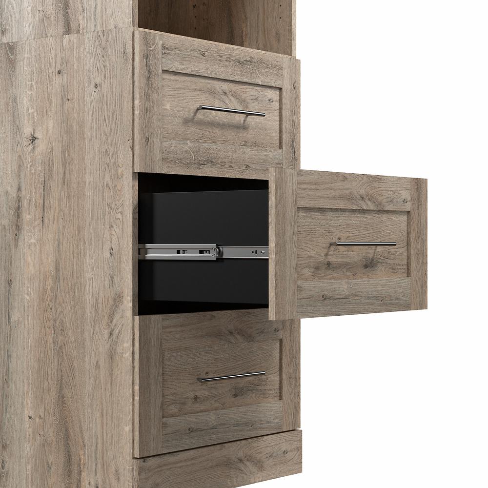 Pur 25W Wardrobe with Drawers in Rustic Brown. Picture 3