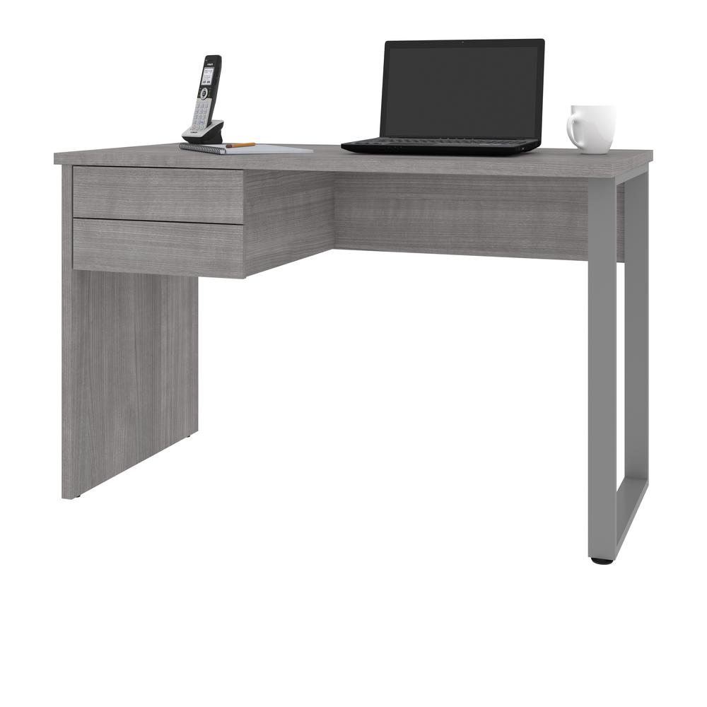 Bestar Solay 48W Small Table Desk with U-Shaped Metal Leg in platinum gray. Picture 2
