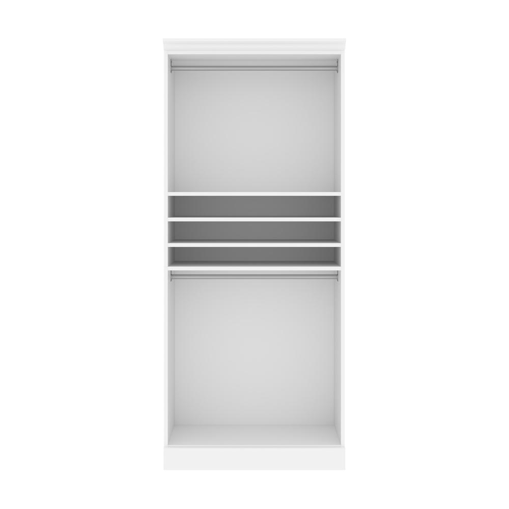 Versatile 36W Closet Organizer in White. Picture 1
