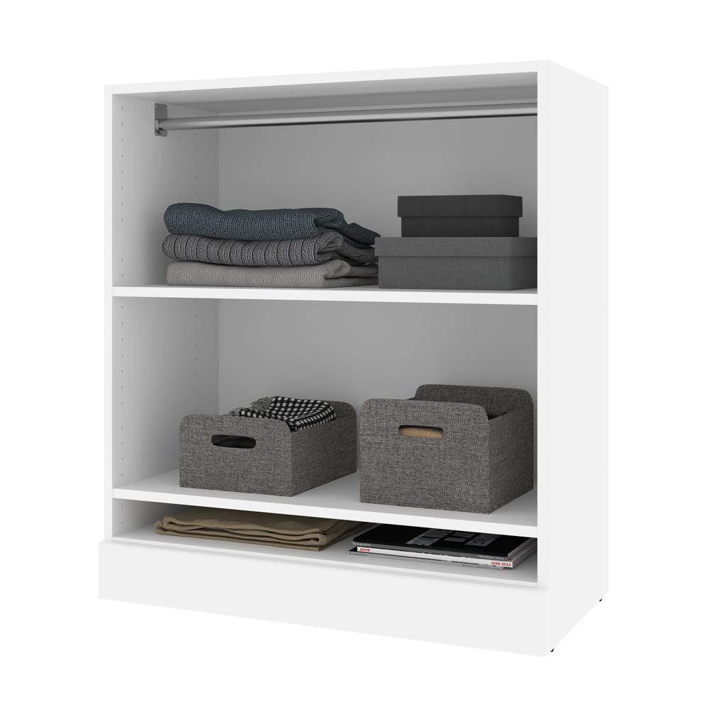 Versatile 36W Small Closet Organizer in White. Picture 4