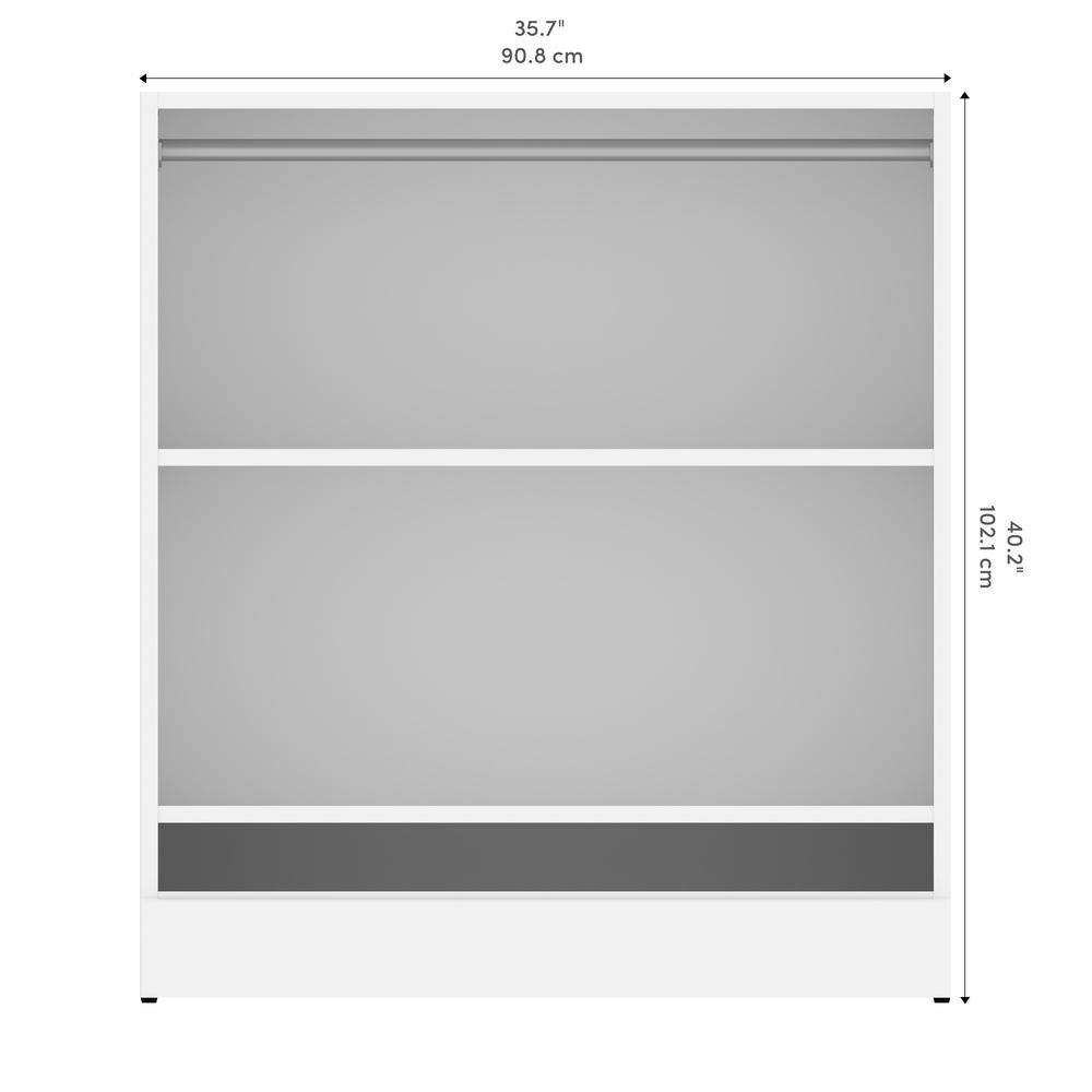 Versatile 36W Small Closet Organizer in White. Picture 11