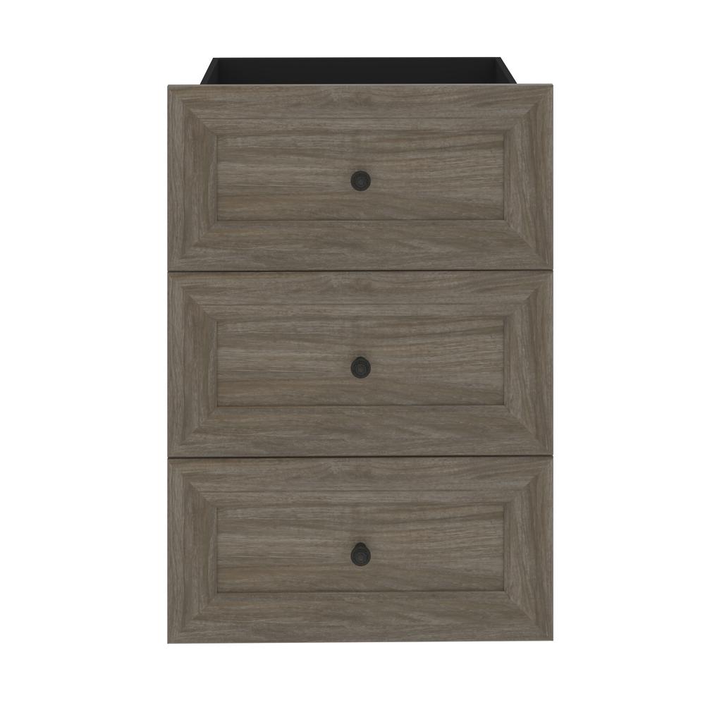 Versatile 3 Drawer Set for Versatile 25W Closet Organizer in Walnut Gray. Picture 1