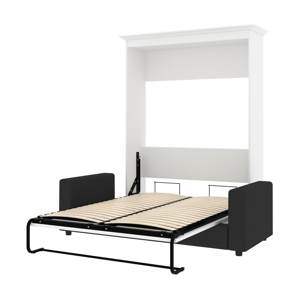Versatile Full Murphy Bed with Sofa (73W) in White. Picture 4