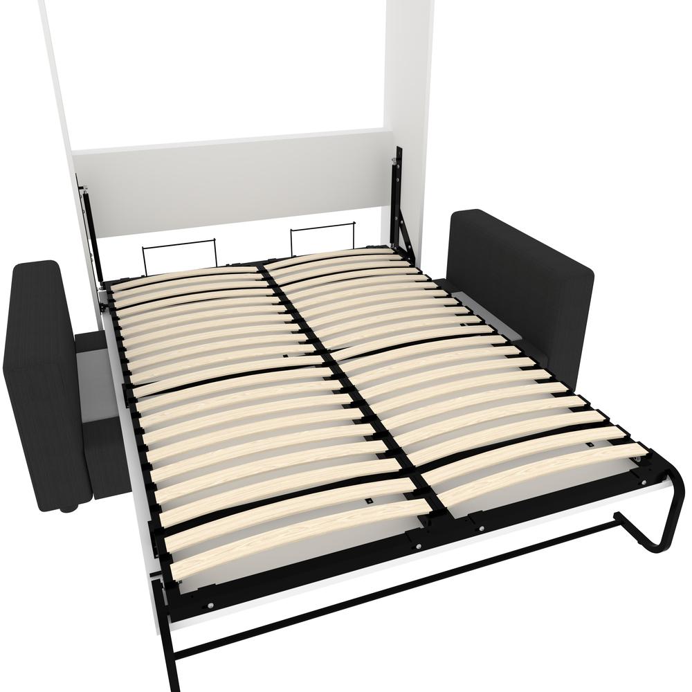 Versatile Full Murphy Bed with Sofa (73W) in White. Picture 17