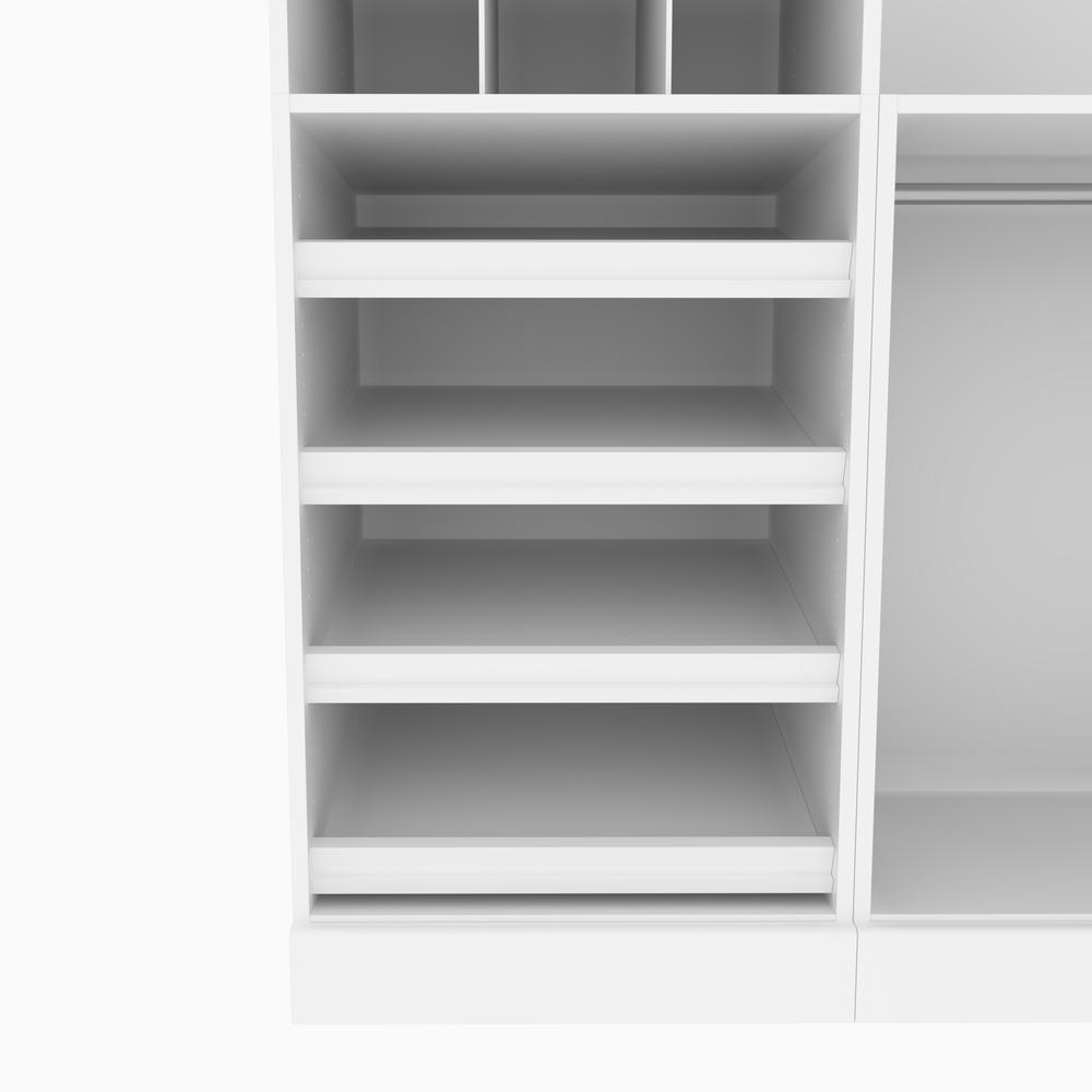 Versatile 86W Closet Organization System with Drawers in White. Picture 8