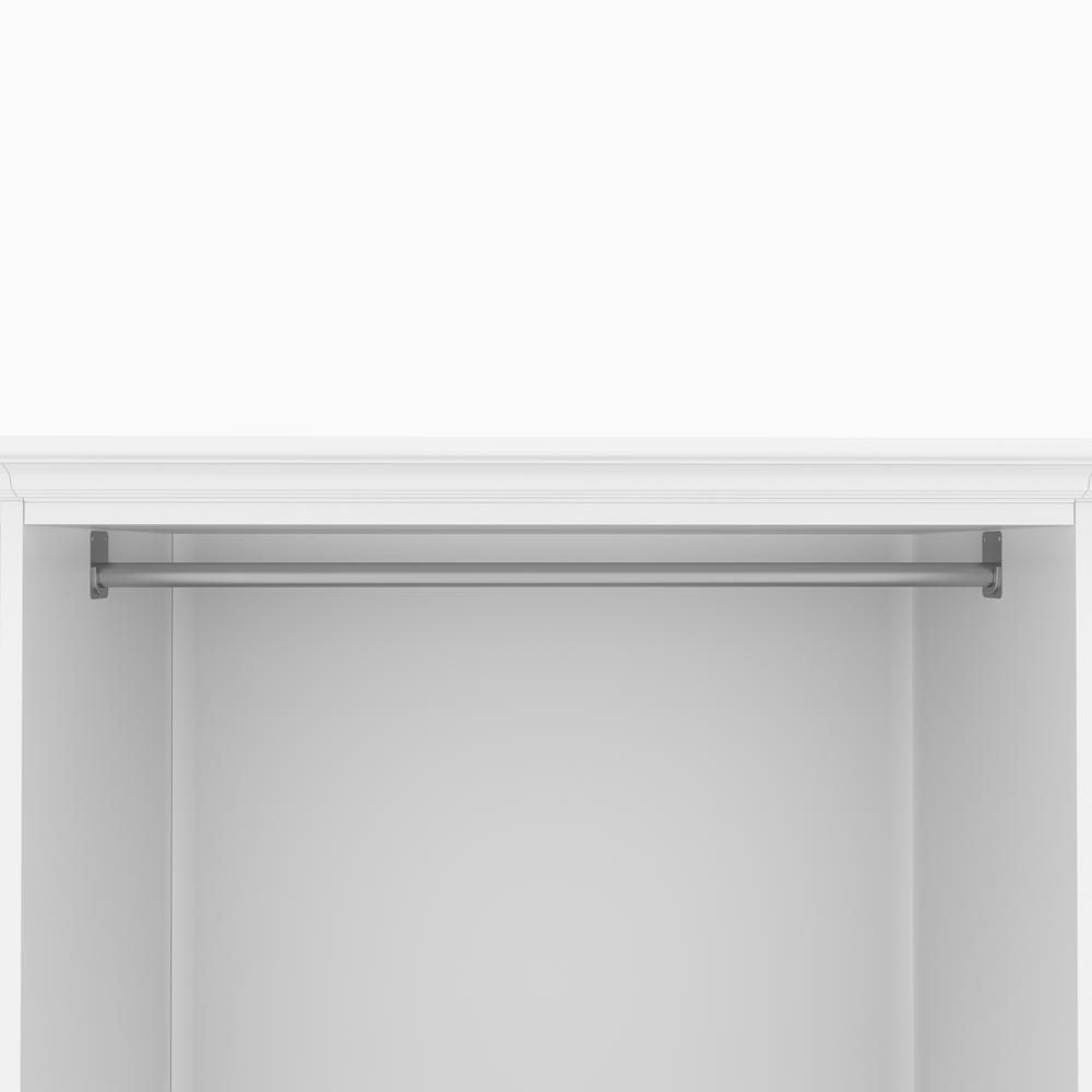 Versatile 86W Closet Organization System with Drawers in White. Picture 11