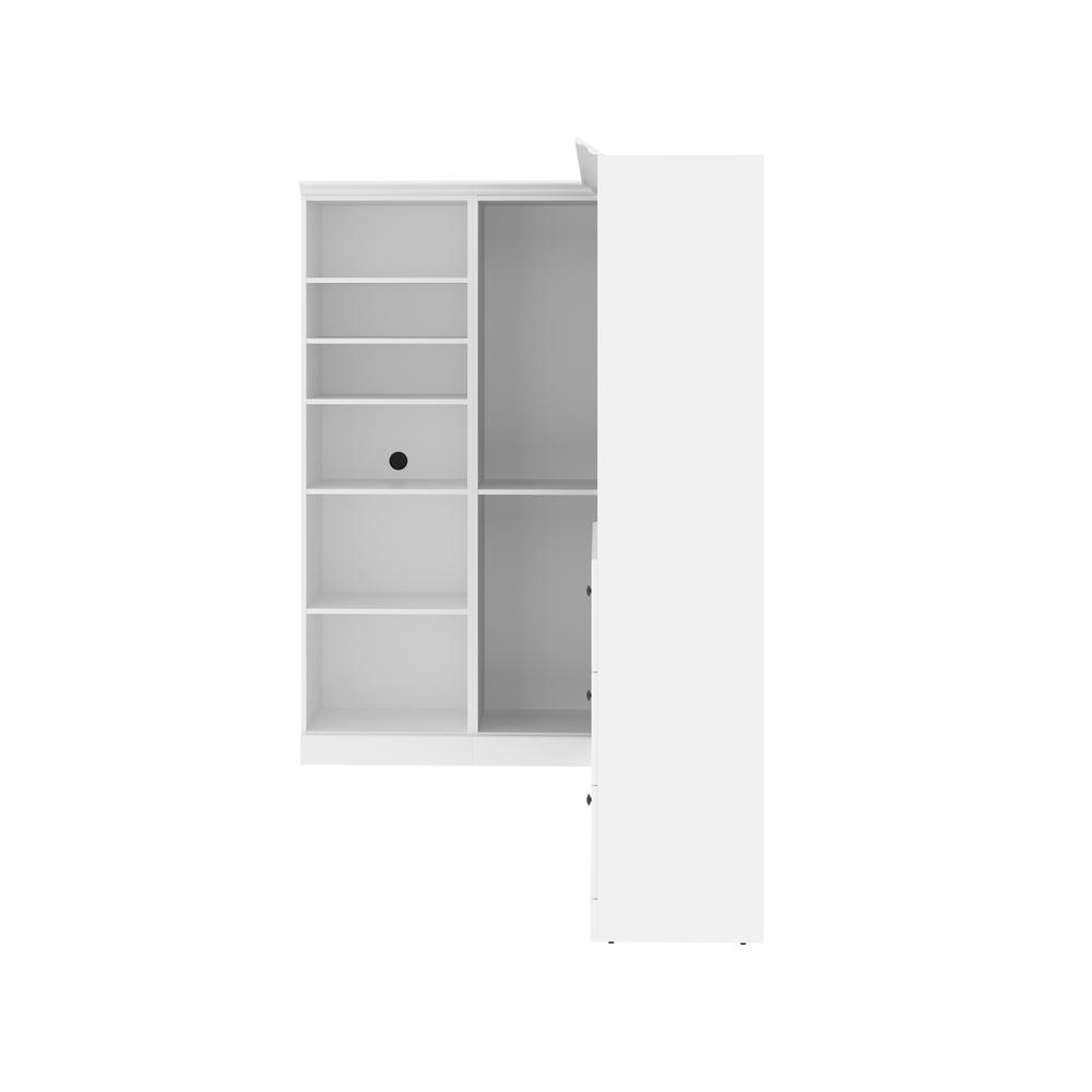 Versatile 97W Walk-In Closet Organizer in White. Picture 3