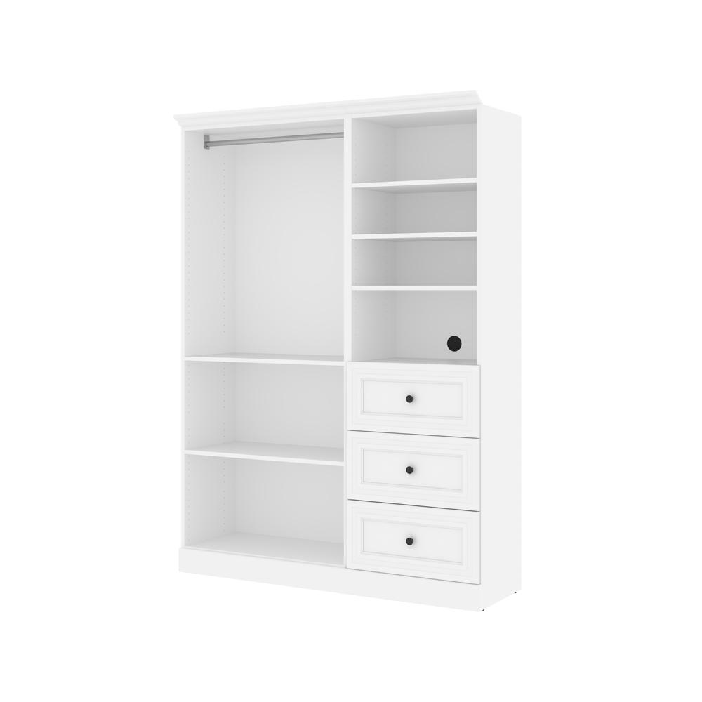 Versatile 61W Closet Organizer System in White. Picture 2