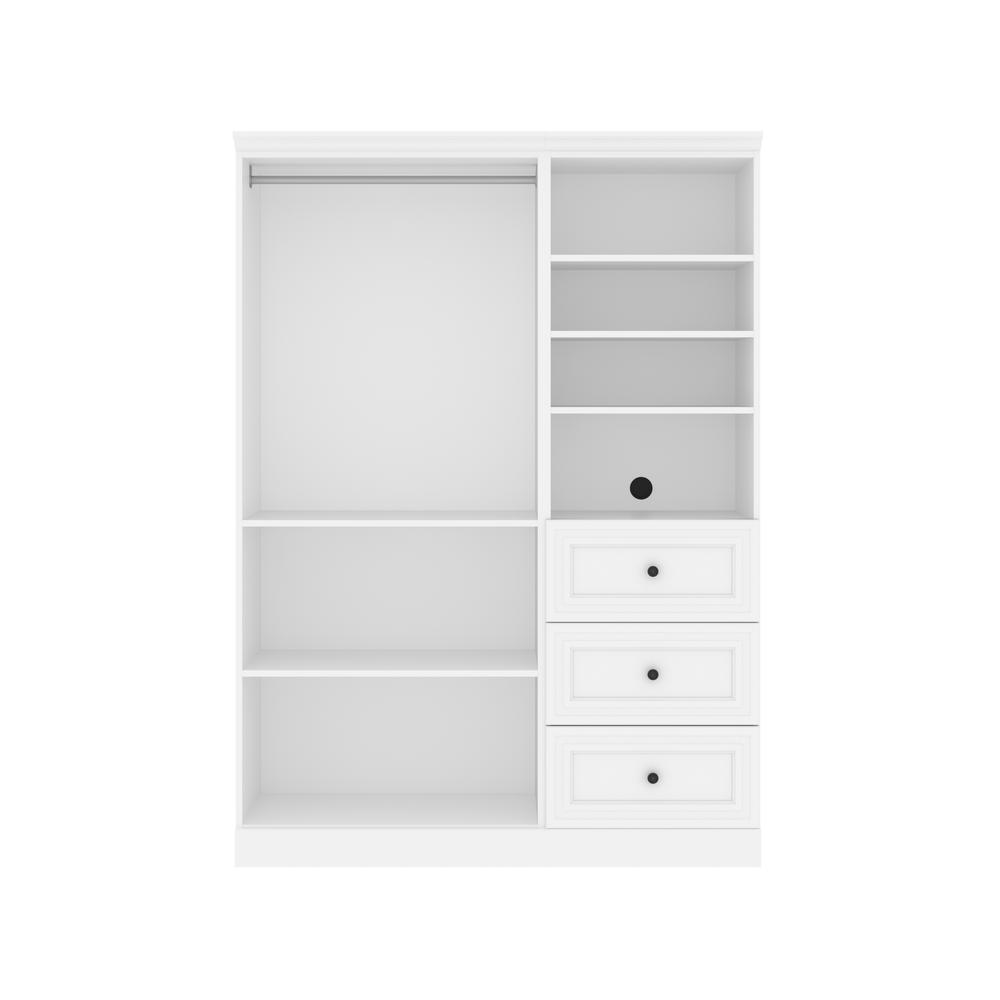 Versatile 61W Closet Organizer System in White. Picture 1