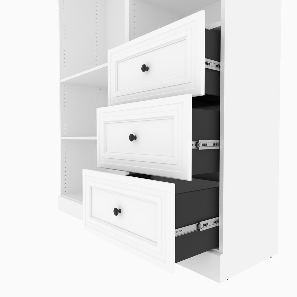 Versatile 61W Closet Organizer System in White. Picture 5