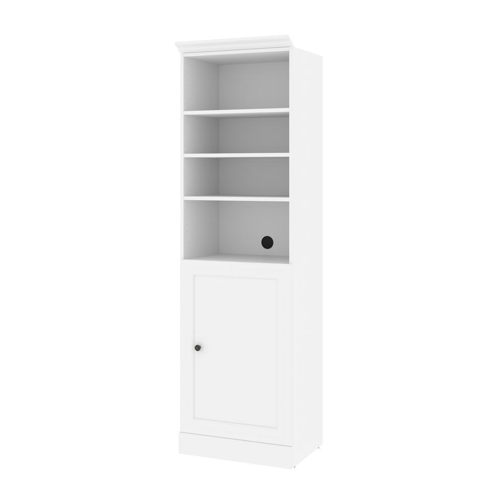Versatile 25W Closet Organizer with Doors in White. Picture 2
