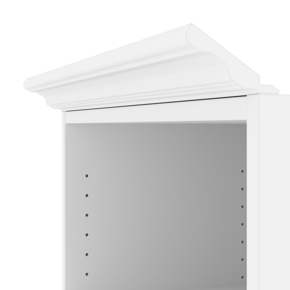 Versatile 25W Closet Organizer with Doors in White. Picture 5