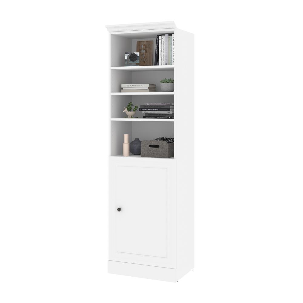Versatile 25W Closet Organizer with Doors in White. Picture 3