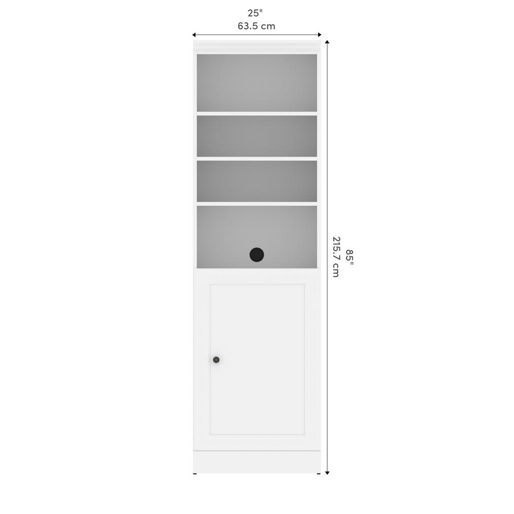 Versatile 25W Closet Organizer with Doors in White. Picture 12