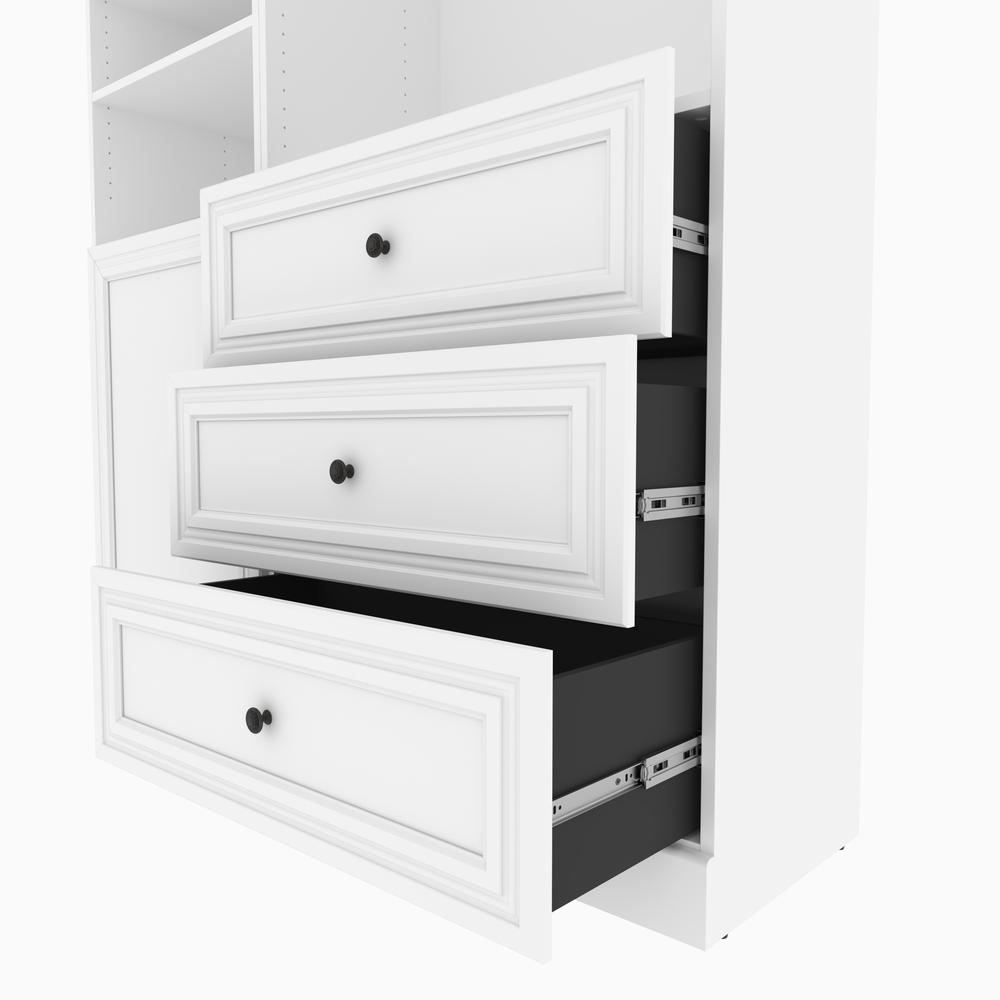 Versatile 61W Closet Organizer System with Doors in White. Picture 7