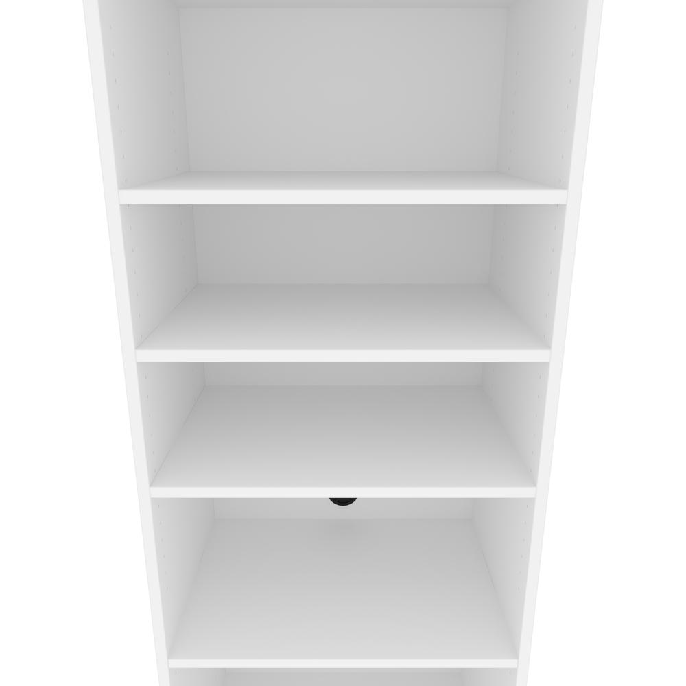 Versatile Full Murphy Bed and Closet Organizer (109W) in White. Picture 21