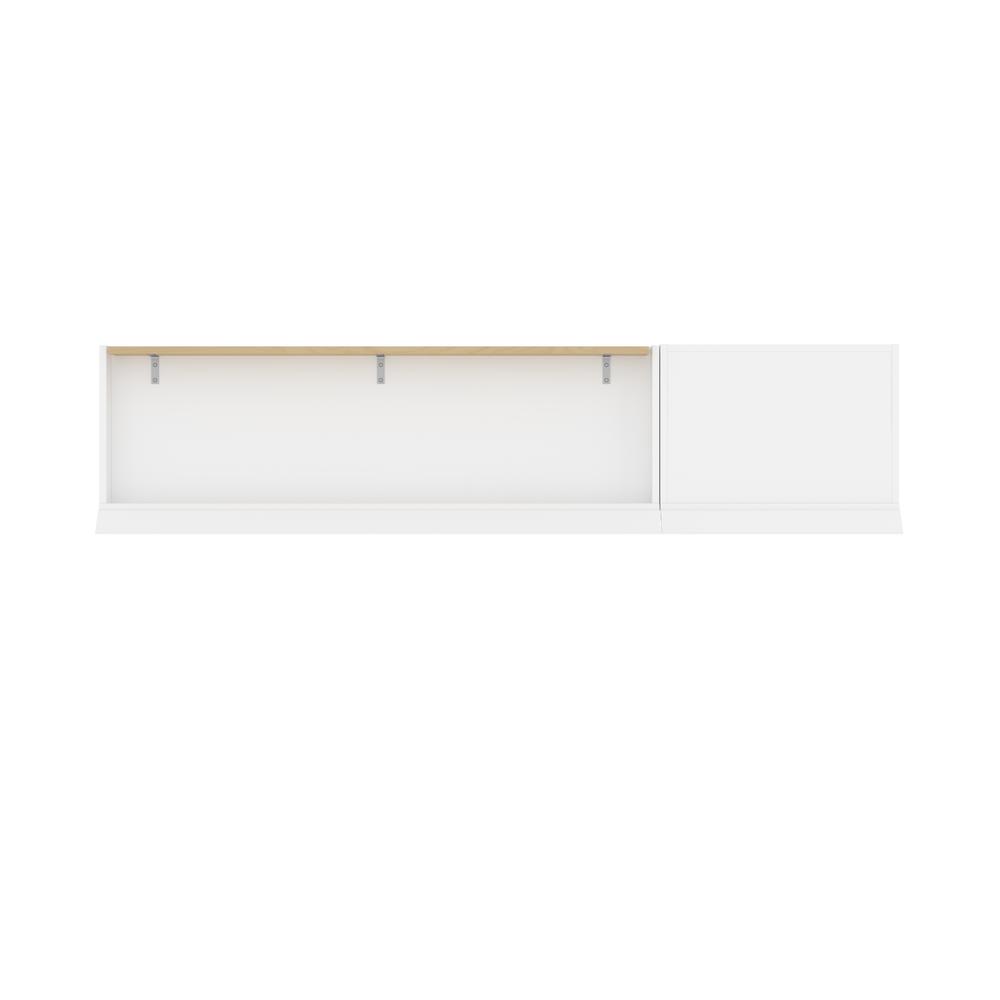 Versatile Full Murphy Bed and Closet Organizer (109W) in White. Picture 25