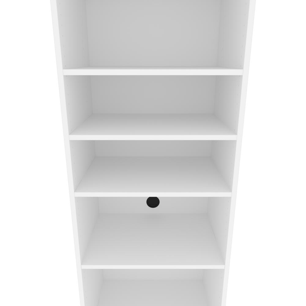 Versatile Full Murphy Bed and 2 Closet Organizers (109W) in White. Picture 21