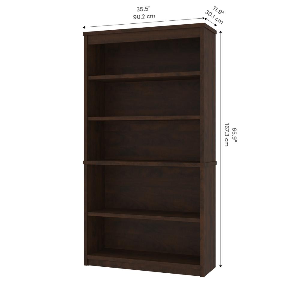 Bestar Universel 36W Bookcase , Chocolate. Picture 11