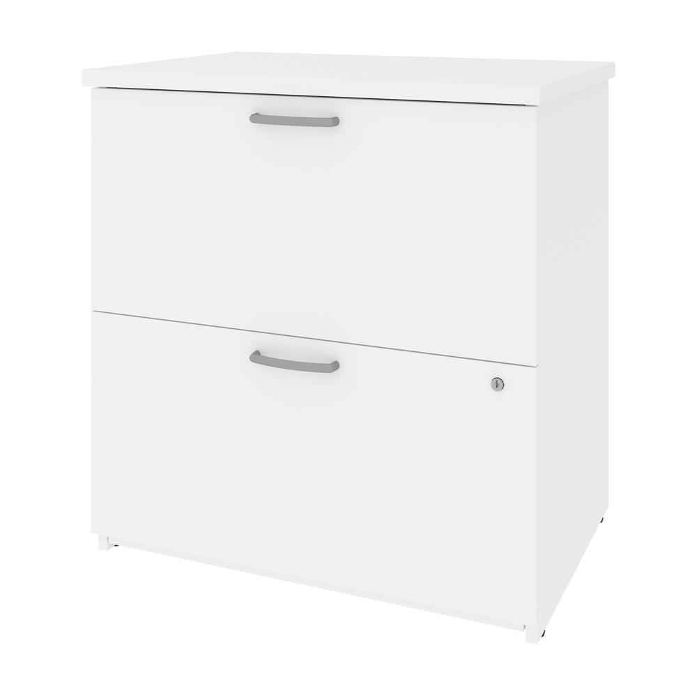 Bestar Universel 29W Lateral File Cabinet  , White. Picture 1