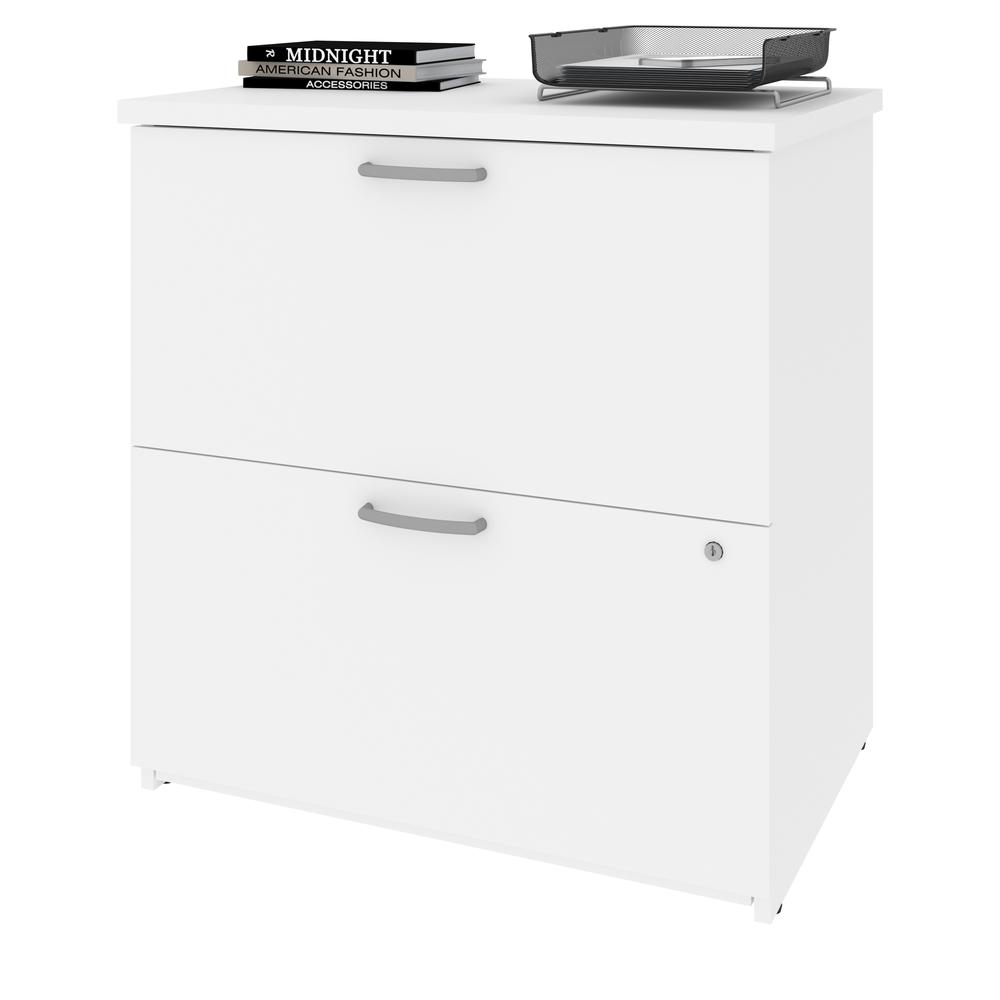 Bestar Universel 29W Lateral File Cabinet  , White. Picture 2