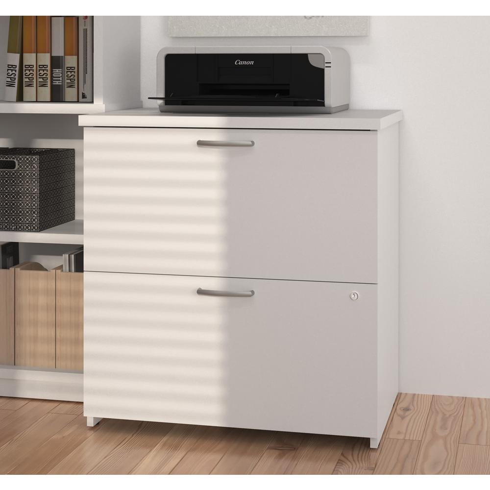 Bestar Universel 29W Lateral File Cabinet  , White. Picture 7