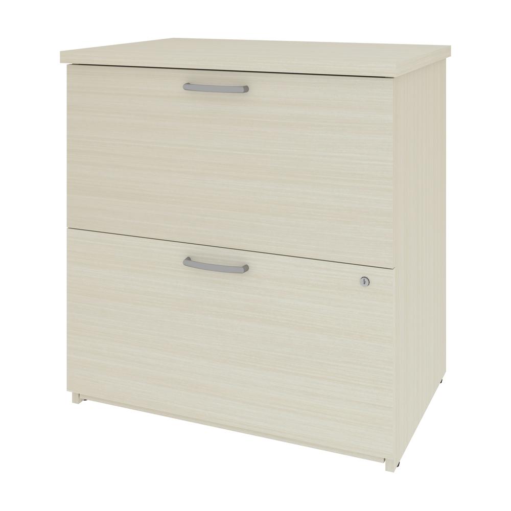 Bestar Universel 29W Lateral File Cabinet  , White Chocolate. Picture 1