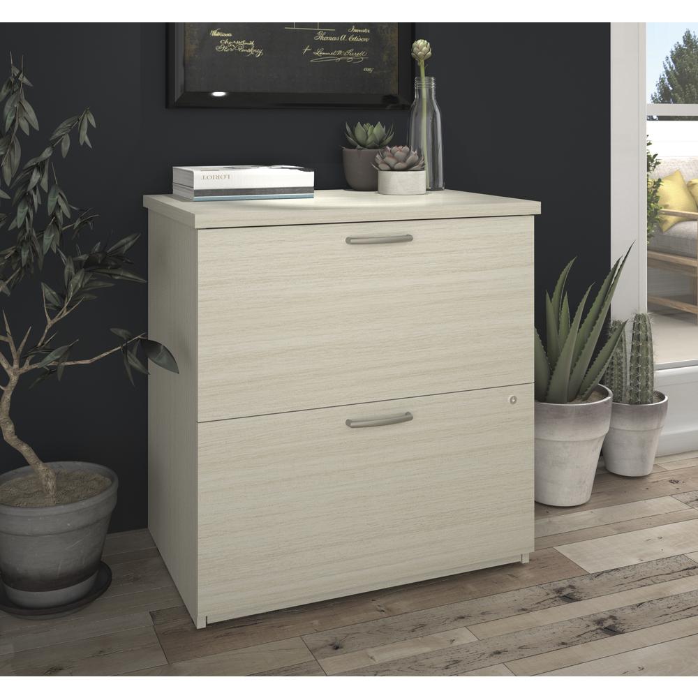 Bestar Universel 29W Lateral File Cabinet  , White Chocolate. Picture 7