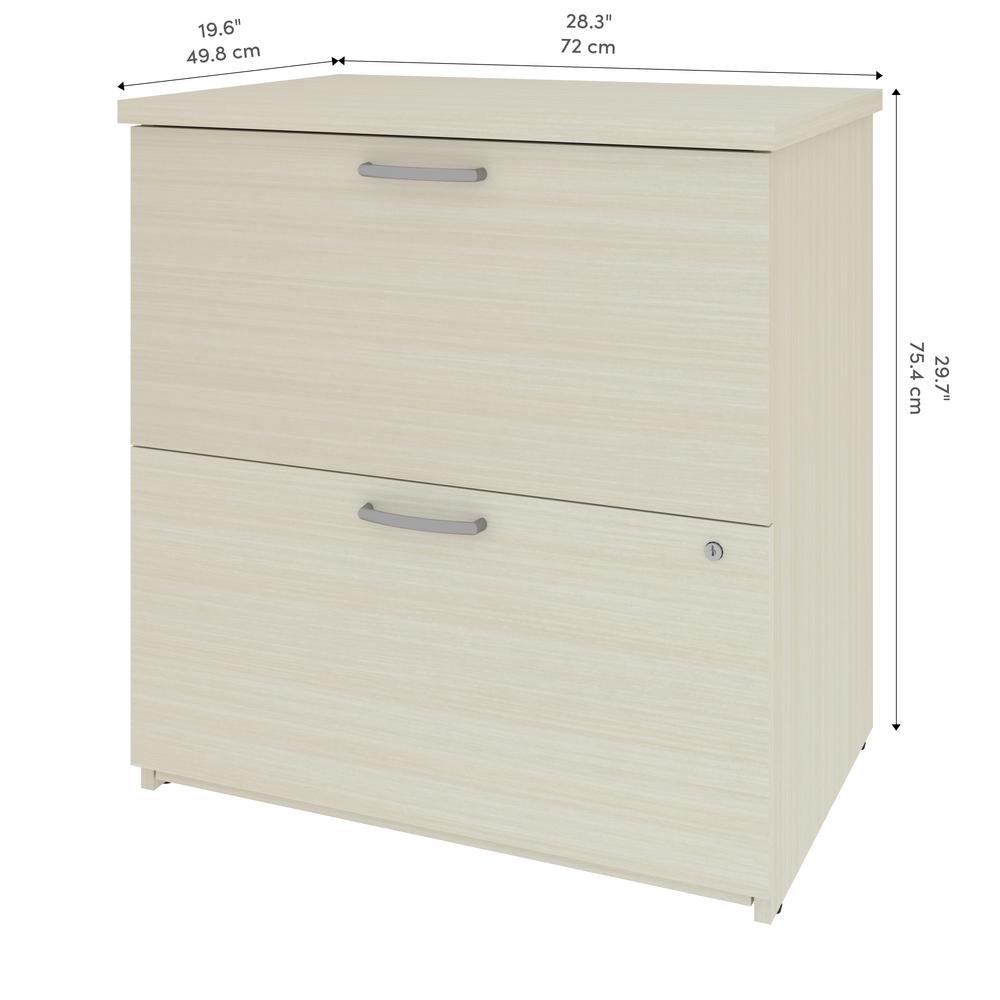 Bestar Universel 29W Lateral File Cabinet  , White Chocolate. Picture 8